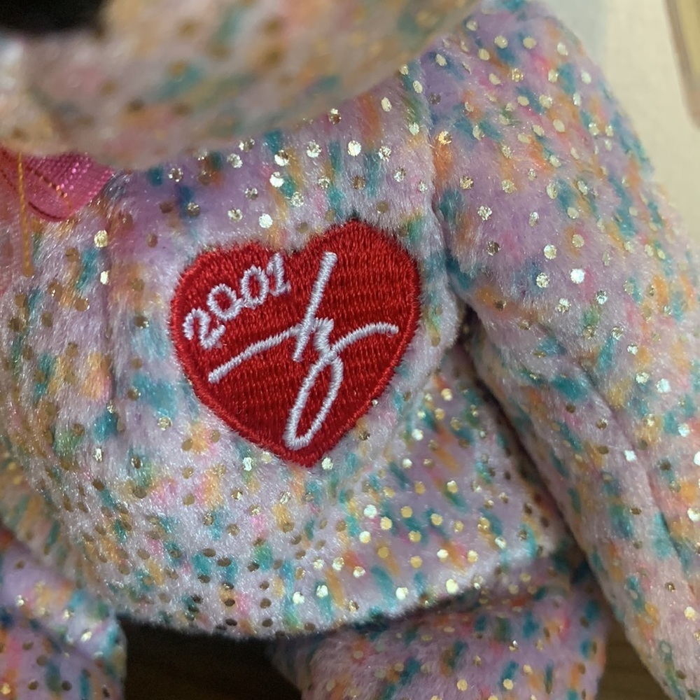 Retired NWT 2001 Signature Bear Beanie Baby TY Inside In A Plastic Case Plush - Picture 4 of 7